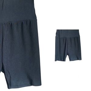 Solid Band Biker Shorts